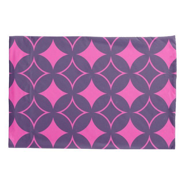 Housse D'oreillers shippo rose et violet (Dos)