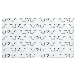 Housse D'oreillers Shrug Emoticon —\_(ツ)_/ Afficher le Kaomoji japona