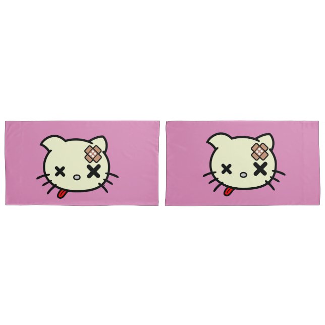 Housse D'oreillers Sick Kitty (devant-Set)