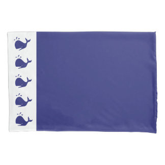 Housse D'oreillers Simple et mignon Marine Baleines Bleues Bed de gar