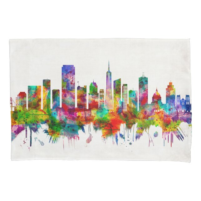 Housse D'oreillers Skyline de San Francisco en Californie (devant)