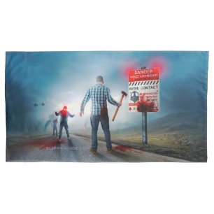 Housse D'oreillers SlipperyJoe's heureux Halloween yeux brillants zom