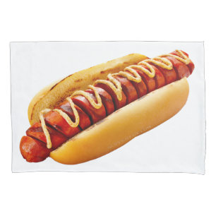 Housse D'oreillers SlipperyJoe's hot dog ambiance estivale BBQ niché