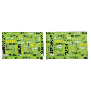 Housse D'oreillers Snarky Grinch Modèle de phrase Grinch Snarky
