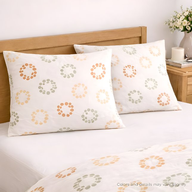 Housse D'oreillers Soft Boho Pebble Circle Pattern Pillowcase (Créateur téléchargé)