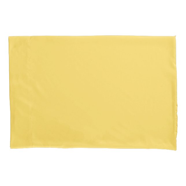 Housse D'oreillers Solide moutarde jaune (devant)