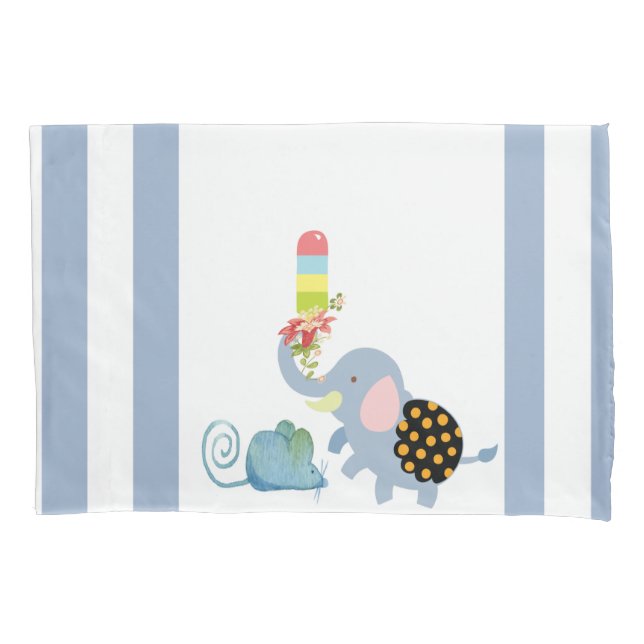 Housse D'oreillers Souris bleu éléphant coussin Coque (devant)