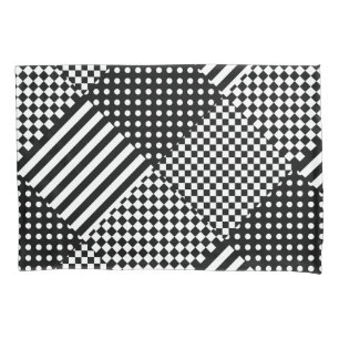 Housse D'oreillers Stripes Check Harlequin Pois Conception mixte