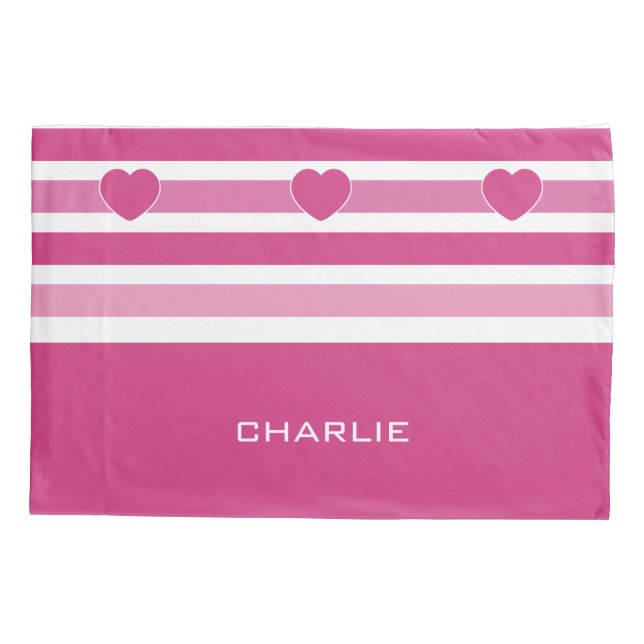 Housse D'oreillers Stripes Motif monogramme personnalisé pilotis (Dos)