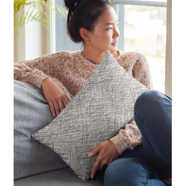 Housse D'oreillers Style de texture japonaise lignes simples gribouil (Créateur téléchargé)