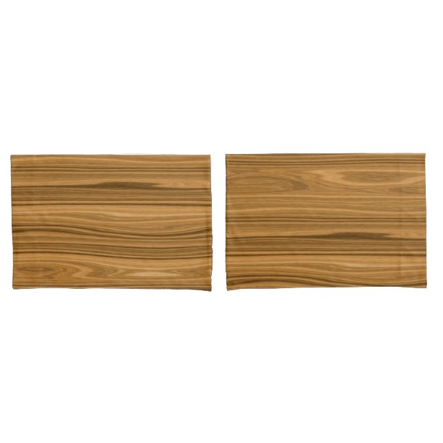 Housse D'oreillers Style en bois élégant de grain (devant-Set)