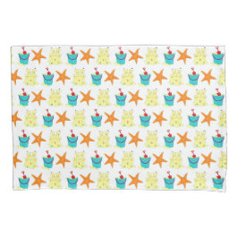 Housse D'oreillers Summer Beach Party Sandcastle Starfish Pail Shovel