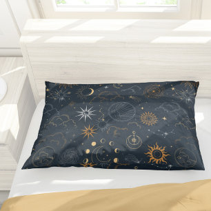 Housse D'oreillers Sun Moon Stars Dark Celestin Motif
