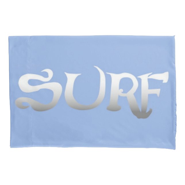 Housse D'oreillers Surf bleu standard oreiller 2 côtés (devant)