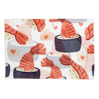 Housse D'oreillers Sushi Japonais nourriture Motif sans soudure