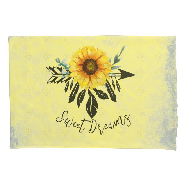 Housse D'oreillers Sweet Dreams Sunflower Dream Catcher (devant)
