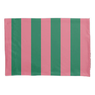Housse D'oreillers Sweetheart Rose Pickle Rayure Verte