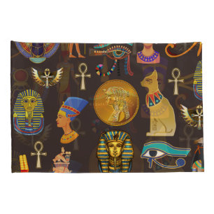 Housse D'oreillers Symbole Motif égyptien Hiéroglyphique antique