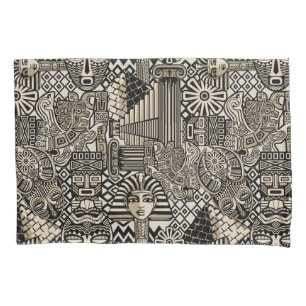 Housse D'oreillers Symboles historiques anciens Style de tatouage