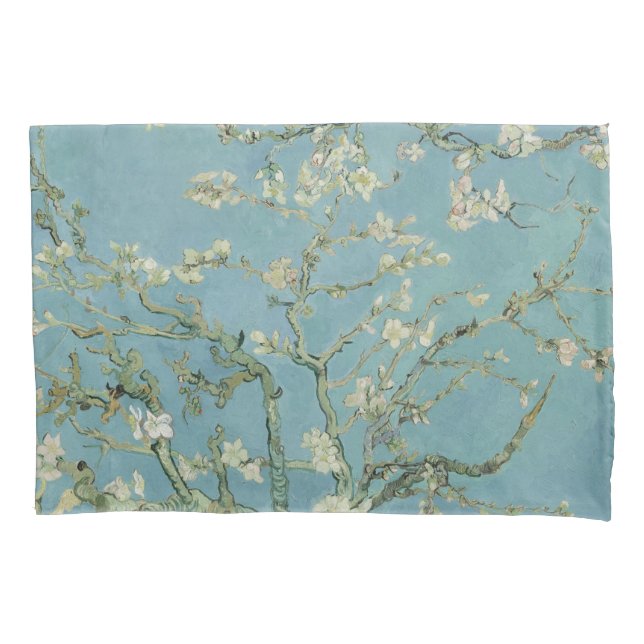 Housse D'oreillers Tableau des fleurs d'amandes de Van Gogh (devant)