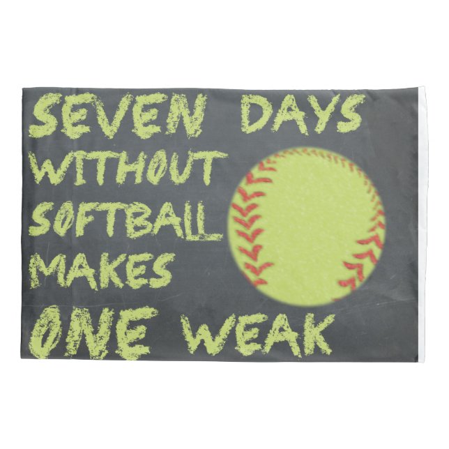 Housse D'oreillers Tableau sept jours sans base-ball (Dos)