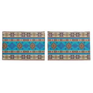 Housse D'oreillers Tapis Kilim Turc Bleu Antique