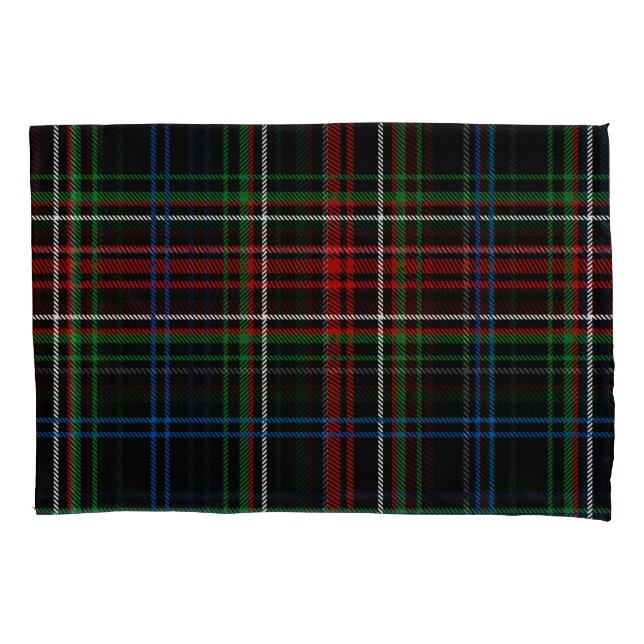 Housse D'oreillers Tartan bleu rouge Tartan À damiers Motif (devant)