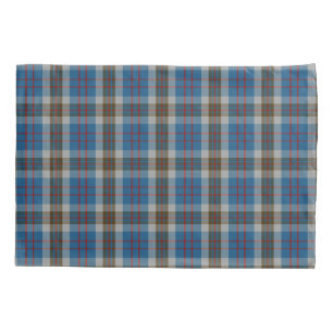 Housse D'oreillers Tartan de gris bleu de Thompson de clan
