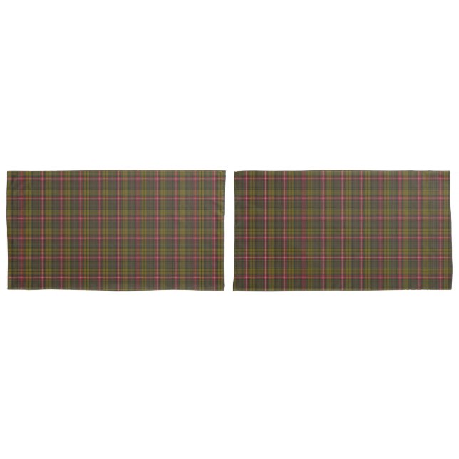 Housse D'oreillers Tartan écossais Patiné Buchanan (devant-Set)
