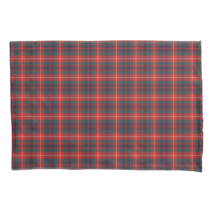 Housse D'oreillers Tartan moderne lumineux de Fraser de rouge et de