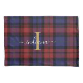 Housse D'oreillers Tartan Plaid Check Monogramme Personnalisé