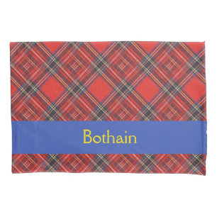 Housse D'oreillers Tartan plaids motif rouge royal tissu