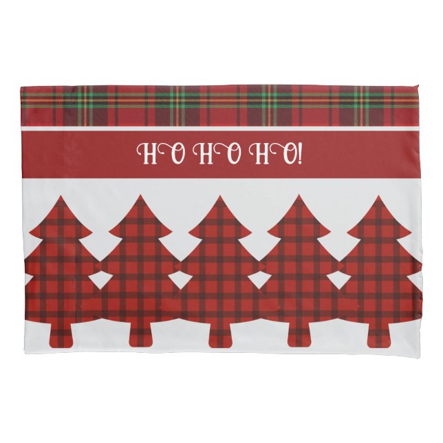 Housse D'oreillers Tartan vert rouge (devant)