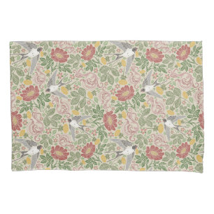Housse D'oreillers Taupe Dusty Rose Country Garden Imprimer Pilote