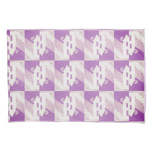 Housse D'oreillers Teintes violettes : Halloween Motif de la maison