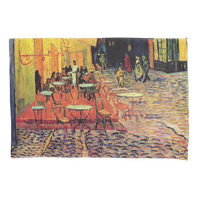 Housse D'oreillers Terrasse de café la nuit de Vincent van Gogh (devant)
