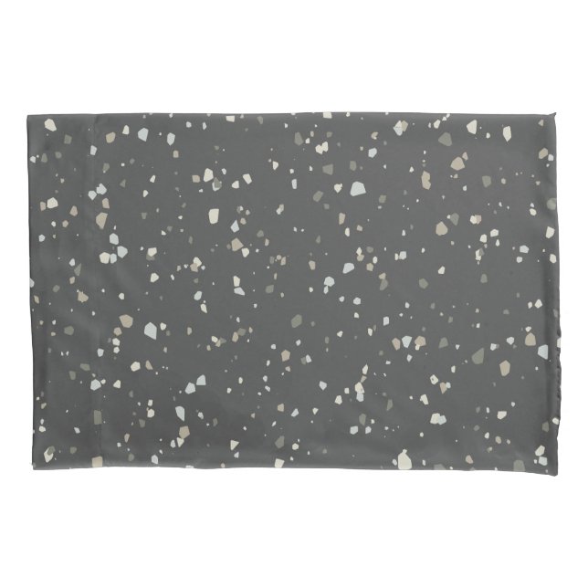 Housse D'oreillers Terrazzo gris moderne (devant)