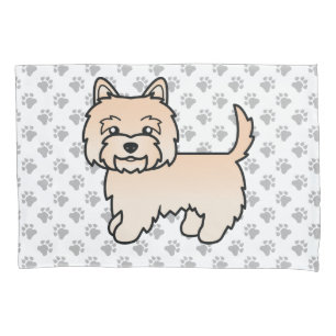 Housse D'oreillers Tervueren Cairn Terrier Chiot Mignon Dessin Animé