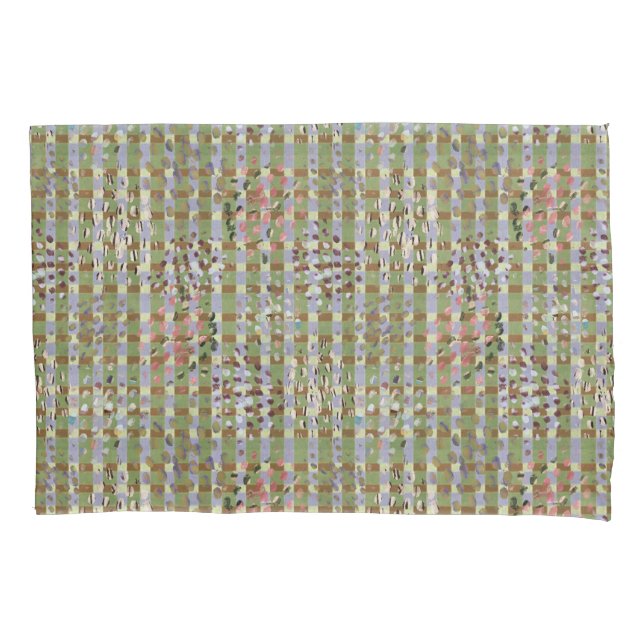 Housse D'oreillers Textured Pointillism Grid Pattern Artwork (devant)