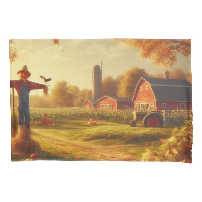 Housse D'oreillers Thanksgiving/Automne/Automne/Automne sur la ferme (devant)