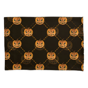 Housse D'oreillers Thème de la fête d'Halloween citrouille.