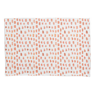 Housse D'oreillers Tirets de corail oranges