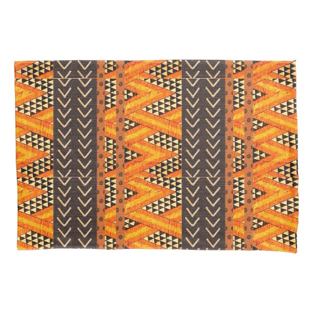 Housse D'oreillers Tissu de boue africain (devant)