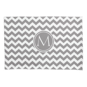 Housse D'oreillers Titane Chevron Monogramme