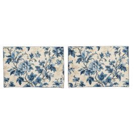 Housse D'oreillers Toile Bleue Pays Français