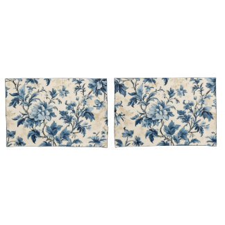 Housse D'oreillers Toile Bleue Pays Français