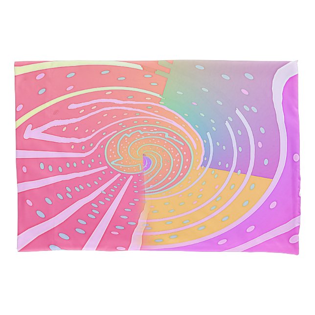 Housse D'oreillers Tourbillon Vortex Arc-en-ciel (devant-gauche)
