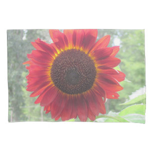 Housse D'oreillers Tournesol rouge rouillé