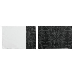 Housse D'oreillers Tribal noir et blanc Boomerang