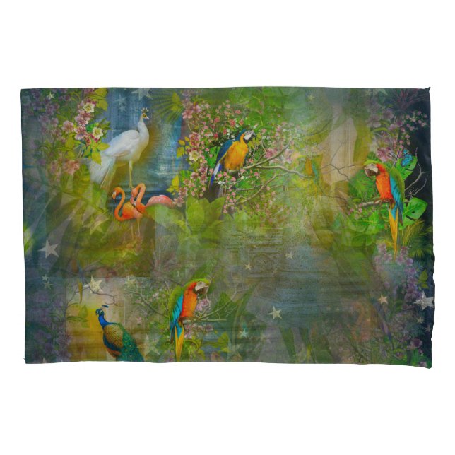 Housse D'oreillers Tropical Flora Paradise at Sunset Pillow Case (devant)